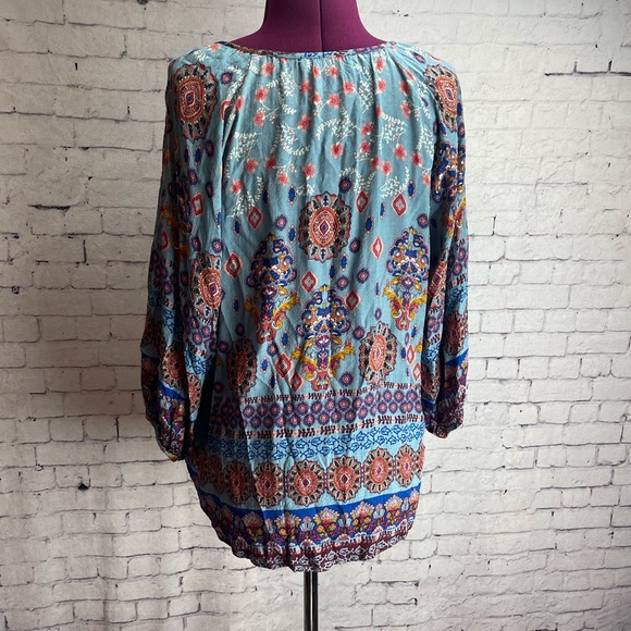 Renee C 3/4 length sleeve blouse size large made in the USA - Picture 4 of 6